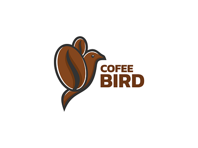 coffee bird logo animal app bird branding brown coffee design drink dual meaning graphic design icon illustration logo ui ux vector