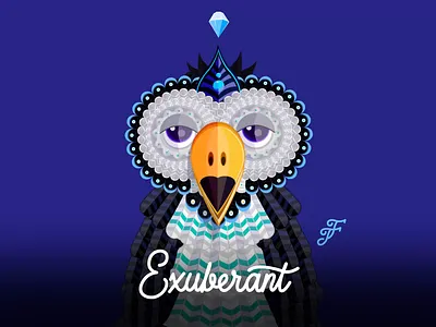 Fortunes of Treasures - ( Exuberant ) 2d after effects animation cartoon character clean design feathers graphic graphic design illustration illustrator logo motion motion graphics pattern penguin singing toon vector