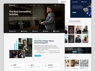 Company Profile Landing Page branding business company company profile consulting elegant goverment industry landing page lawyer management marketing modern news profile seo simple technology ui web design