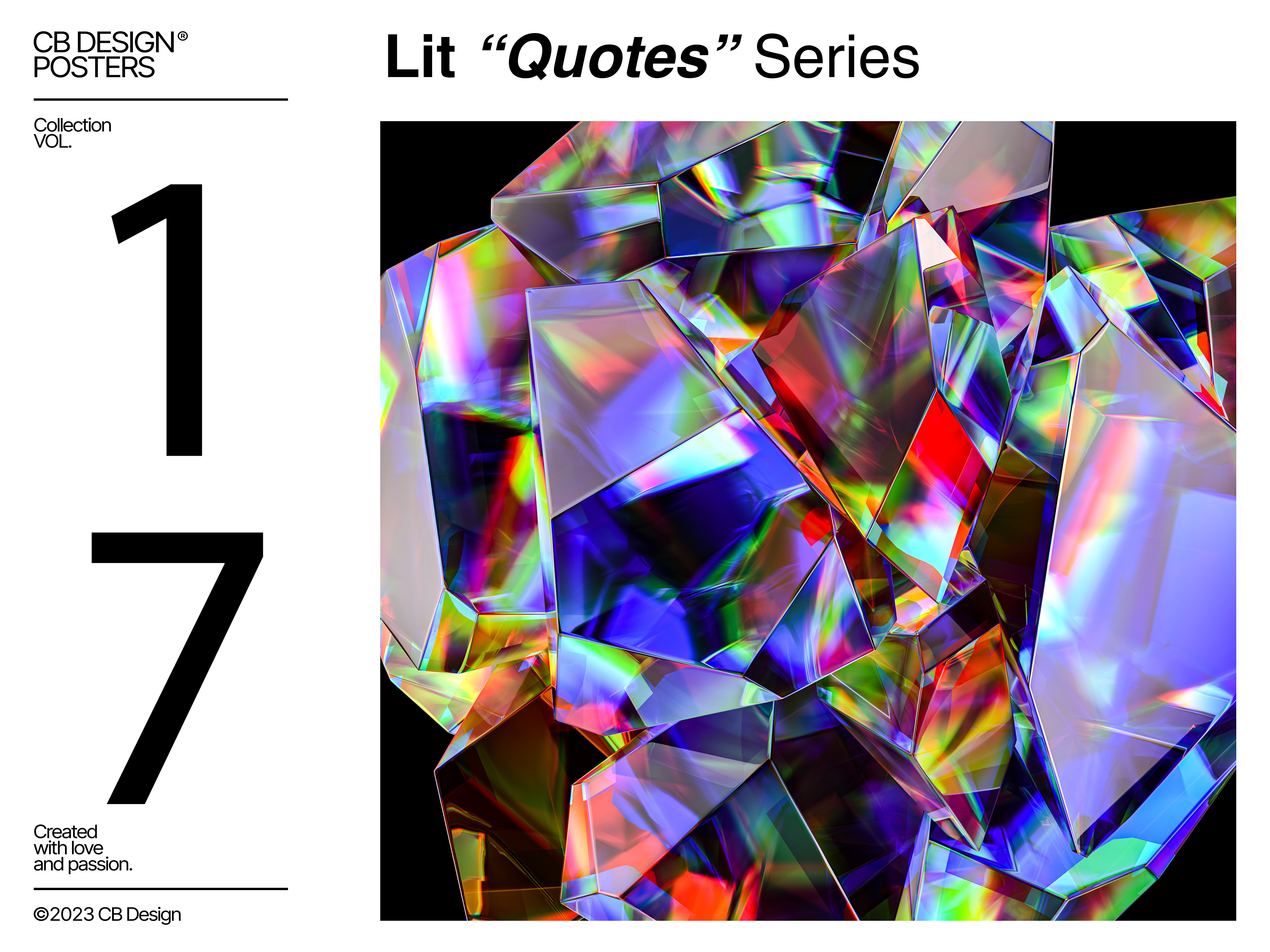 Poster Collection VOL.17 3d 3dart abstract abstractart c4d cinema4d colorful gradient layout maxon poster typography