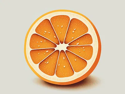 A Vibrant Slice of Orange Illustration citrusart cute cute illustration design digitalart dribbleart food food art food illustration fruit fruitillustration graphic design illustration orange orange illustration orangesliceillustration sliceillustration vector