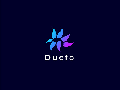 Ducfo & Flower Logo & Branding Design Concept 3d abstract logo brand identity branding colorful logo design duck flower graphic design icon illustration logo logo design mark modern logo symbol tech ui unique logo