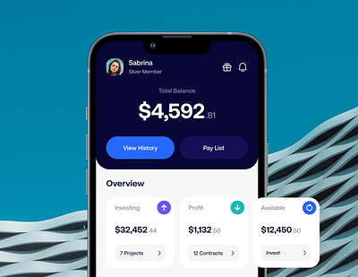Investment App app banking crypto finance invest investment mobile app ui