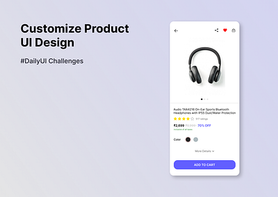 Daily UI 033/100 - Customize Product app design ui ux