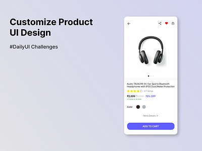 Daily UI 033/100 - Customize Product app design ui ux