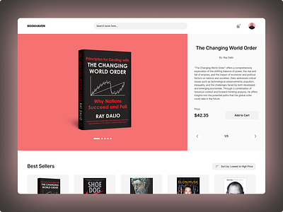 Landing Page books bookstore dailyui landing page