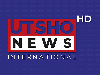 Utsho News HD TV Channel Logo Design logomark media logo