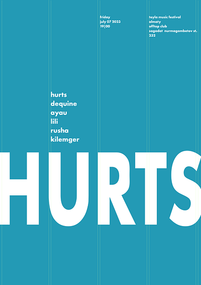 HURTS | POSTER branding design graphic design minimalism poster swiss swisstypography