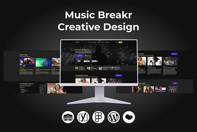 Music Breakr Creative Design attractive website business website design graphic design illustration landing page responsive website web design website design