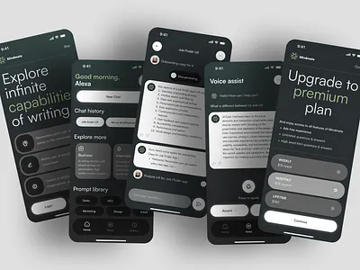 Mindmate - AI Chat BOT App UI KIT ai ai bot ai chat ai message app app design chat gpt chatting chatting app gpt message message app mobile mobile app open ai