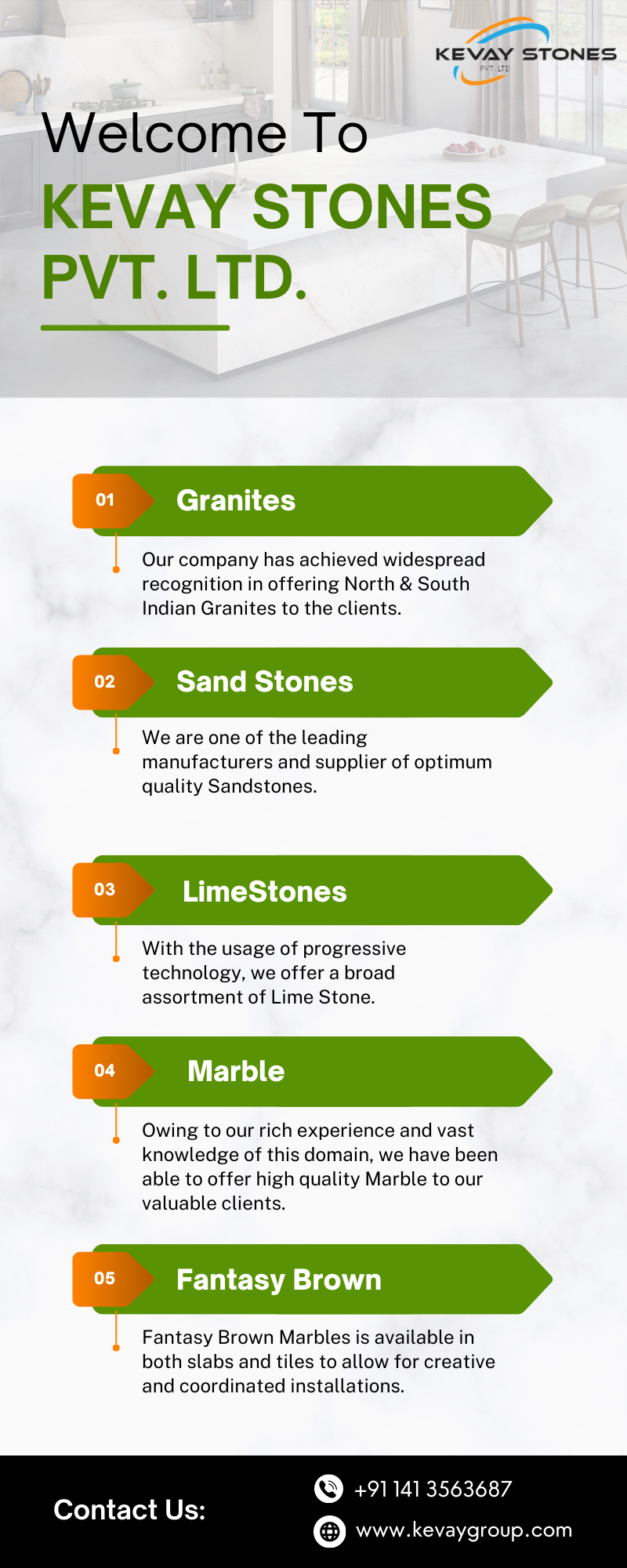 Natural Stone Exporters in Qatar by Kevay Stones Pvt. Ltd. on Dribbble