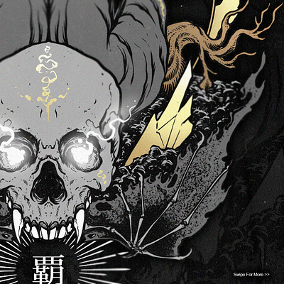 Darkest Burden character coveralbum darkart death design designtshirt graphic design horror illustration merch skull
