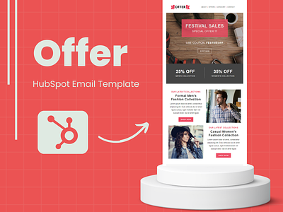Offer – HubSpot Email Newsletter Template e commerce hubspot hubspot template offer template online marketing sale