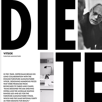 DIETER RAMS | POSTER branding design gooddesign graphic design logo poster