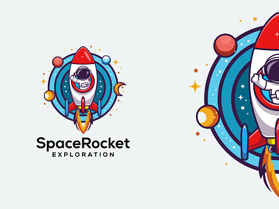 Space Rocket Exploration Free Vector Logo Design branding creative creative design graphic design illustration logo logos modern logo space logo vector