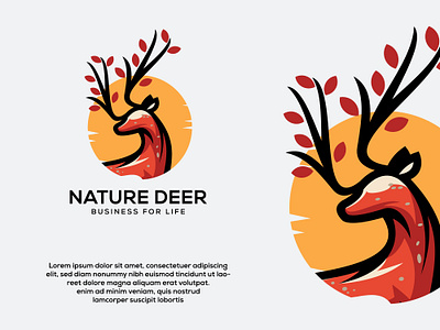 Abstract Free Vector Deer Colorful Logo Illustration abstract logo branding creative design graphic design illustration logo logo design logos modern logo vector