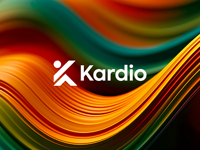 Kardio logo design app branding cardio exercise fit fitness human icon k kardio letter lifestyle logo man monogram movement person smart sport web3
