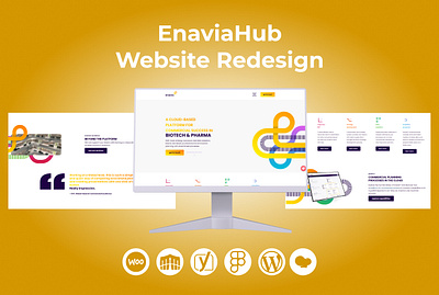 EnaviaHub Website Redesign attractive website business website design graphic design illustration landing page responsive website web design website design