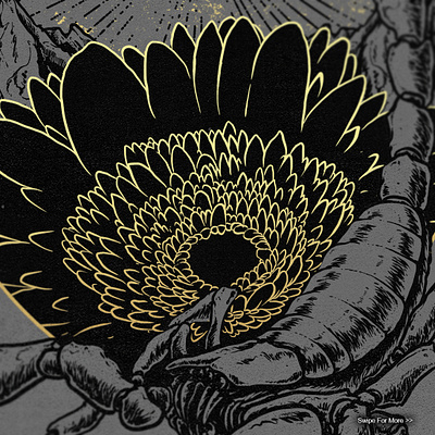 Signal Fire coveralbum darkart design designtshirt flower graphic design illustration merch scorpion