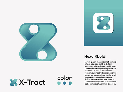 X-Tract Creative 'X' Letter Logo Design With Gradient app logo branding creative design graphic design illustration letter logo logo logos modern logo vector