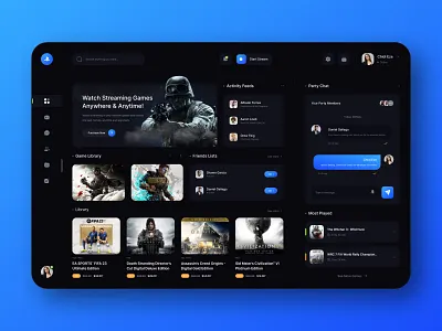 Playstation dashboard (FREEBIE) dashboard design game games graphic design playstation ui uiux user interface website