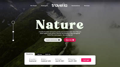 Travella Nature adobe xd animation booking creative process. creativeprocess design explore figma graphic design hiking hotel motion graphics nature sky skydiving tourism travel travel agency ui userexperience