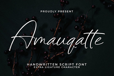 Amauqatte - Handwritten Script Font abc