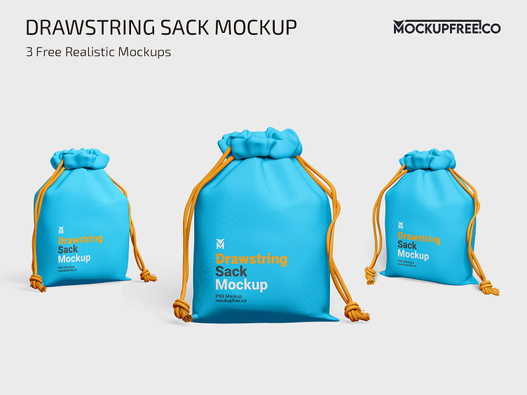 Drawstring Sack Mockup by mockupfree.co on Dribbble