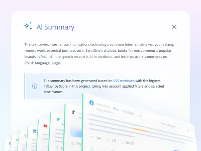 Al Summary 3d blender accessibility ai app brand dashboard data facebook gpt interface mentions project sketch social media tiktok tool twitter ui ux web