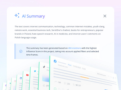 Al Summary 3d blender accessibility ai app brand dashboard data facebook gpt interface mentions project sketch social media tiktok tool twitter ui ux web