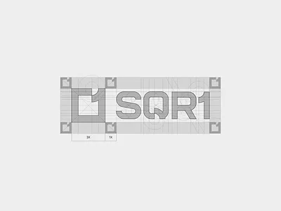 SQR1 Development - Logo construction branding construction development golden ratio logo logo grid logotype mark minimal symbol typography