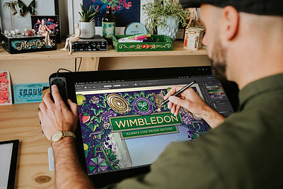 The Wimbledon Championships X BoomArtwork decorative design event posters sports tennis