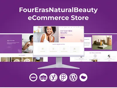 FourErasNaturalBeauty eCommerce Store attractive website business website design graphic design illustration landing page responsive website web design website design