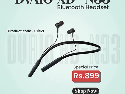 Product design Poster - Headset branding design digital marketing graphic design illustration