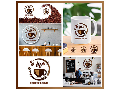 Premium coffee logo design animation app brand branding business color company design graphic design icon illustration logo mail text typography ui ux vector web white space