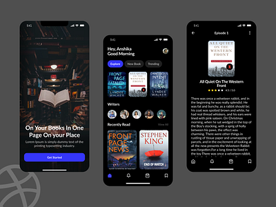 Book Reading App📖 999watt book reading app design mobile app ui