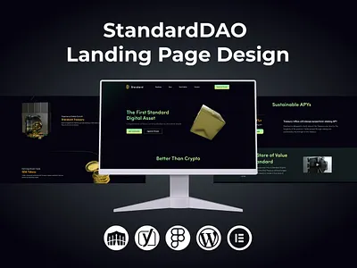 StandardDAO Landing Page Design attractive website business website design graphic design landing page responsive website web design website design