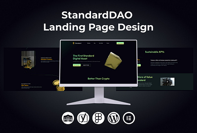 StandardDAO Landing Page Design attractive website business website design graphic design landing page responsive website web design website design