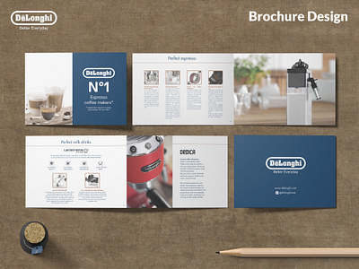 Product Brochure Design - DeLonghi art branding brochure brochure design coffee brand coffee brochure delonghi design dubai design minimalist product design udara indunil udarts udarts dubai ui