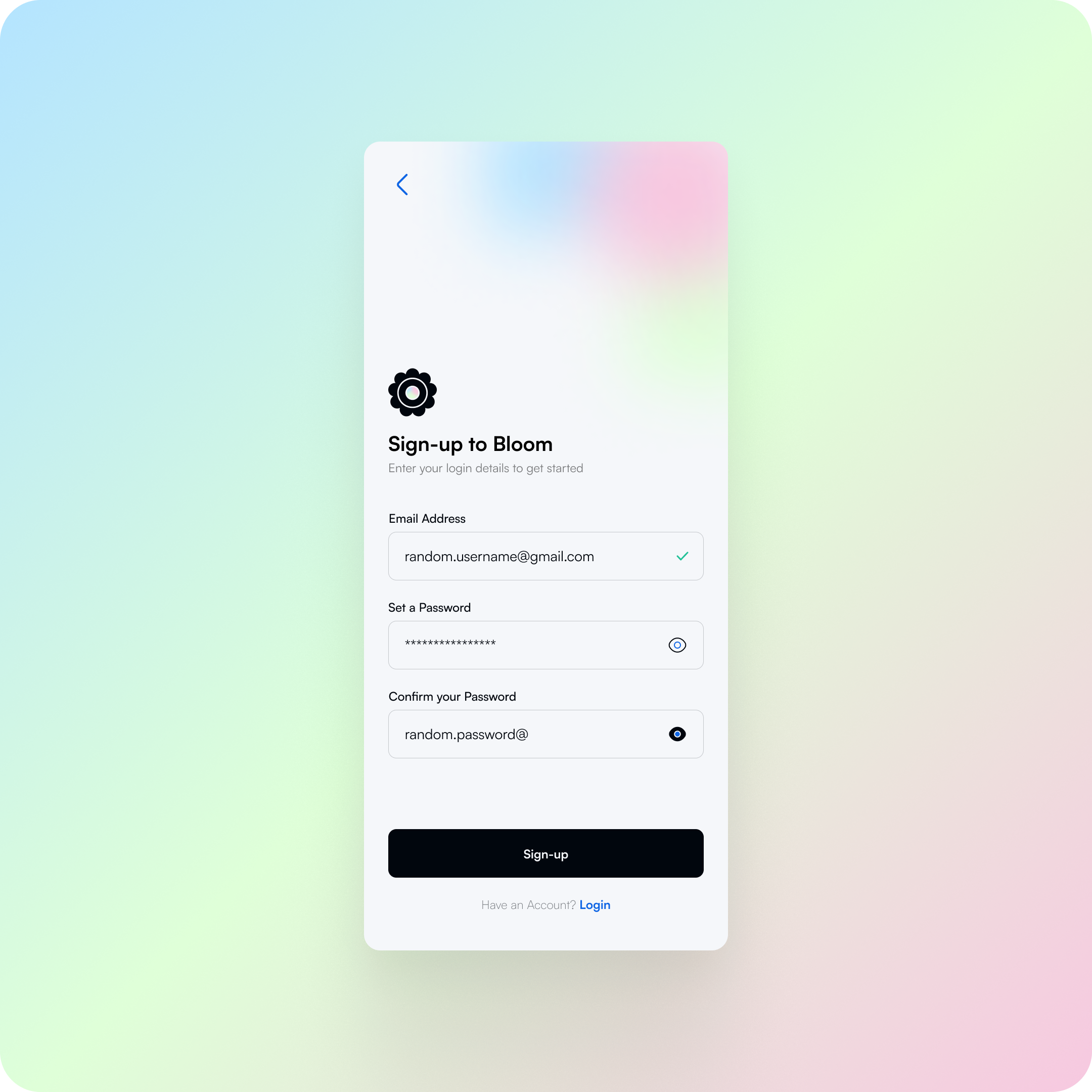 Daily UI 004 app sign up dailyui mobile app mobile sign up mobile ui sign up screen
