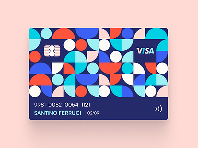 Daily UI - 007 bank card credit card dailyui mobile app mobile bank card mobile ui visa card