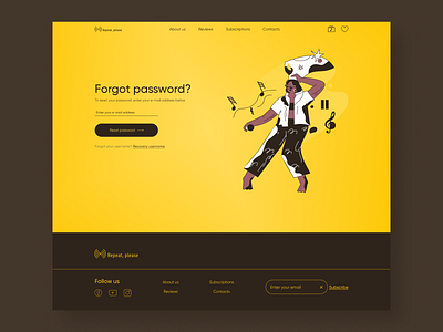 Forgot password page concept design ui ux uxui uxui design web design