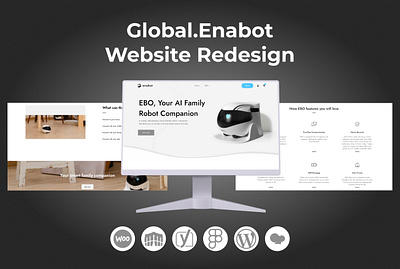 Global.Enabot Website Redesign attractive website business website design graphic design illustration landing page responsive website web design website design