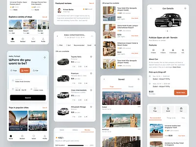 Booking Mobile App app ui apps design booking booking mobile app car car rental clean design hotel booking mobile app modern online booking rent rental tour app tour booking travel travel book trips ui
