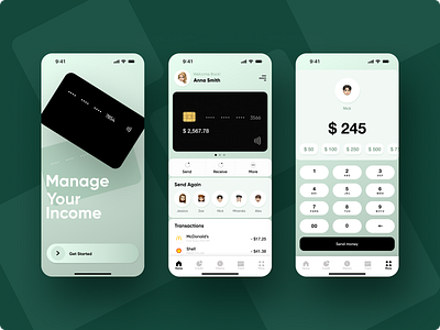 Finance Management Mobile App banking clean design finance minimal mobile money transfer ui wallet web