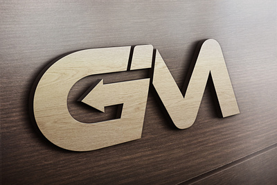 Vector gm lettering, perfect for company logo design fashion