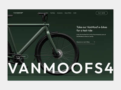 Vanmoof - Redesign Website Concept bike design e bike e commerce home page minimalist product productdesign responsive layout sale shop ui ux webflow website website design