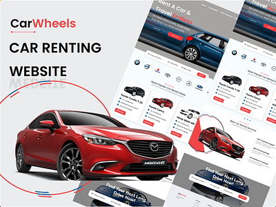 Car Rent Website design figma graphic design ui ux