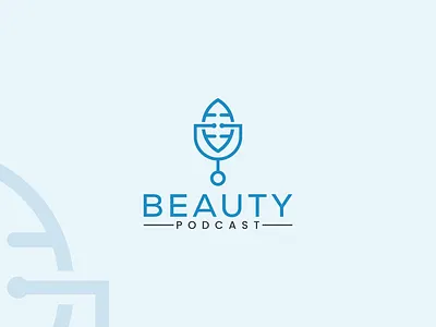 Beauty Podcast Logo Design abstract beauty logo beauty products beauty retouch brand design brand identity brand strategy branding design graphic design logo logo design podcast podcast logo skincare vector