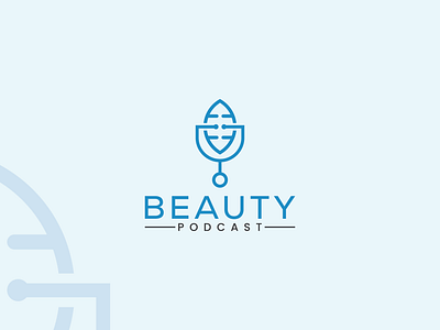 Beauty Podcast Logo Design abstract beauty logo beauty products beauty retouch brand design brand identity brand strategy branding design graphic design logo logo design podcast podcast logo skincare vector